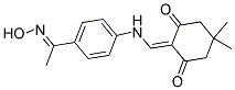 2-(((4-((HYDROXYIMINO)ETHYL)PHENYL)AMINO)METHYLENE)-5,5-DIMETHYLCYCLOHEXANE-1,3-DIONE Struktur