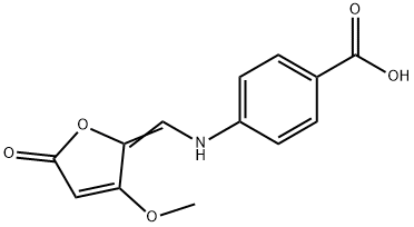 4-(([3-METHOXY-5-OXO-2(5H)-FURANYLIDEN]METHYL)AMINO)BENZENECARBOXYLIC ACID Struktur