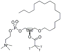 1-O-HEXADECYL-2-O-ACETYL-SN-GLYCERO-3-PC, [ACETYL-3H] Struktur