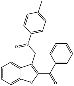 (3-([(4-METHYLPHENYL)SULFINYL]METHYL)-1-BENZOFURAN-2-YL)(PHENYL)METHANONE Struktur