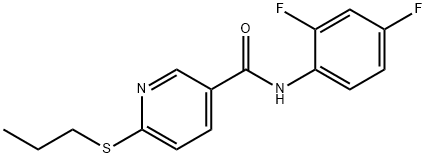 N-(2,4-DIFLUOROPHENYL)-6-(PROPYLSULFANYL)NICOTINAMIDE Struktur