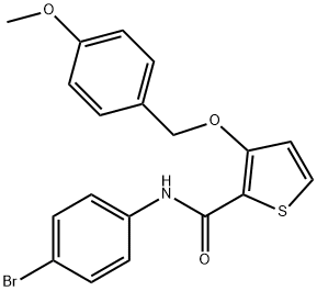 N-(4-BROMOPHENYL)-3-[(4-METHOXYBENZYL)OXY]-2-THIOPHENECARBOXAMIDE Struktur