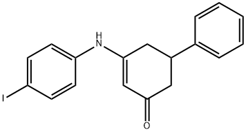 3-((4-IODOPHENYL)AMINO)-5-PHENYLCYCLOHEX-2-EN-1-ONE Struktur