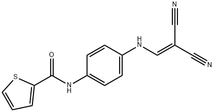 N-(4-((2,2-DICYANOVINYL)AMINO)PHENYL)-2-THIENYLFORMAMIDE Struktur