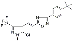 3-[4-(TERT-BUTYL)PHENYL]-5-(2-[5-CHLORO-1-METHYL-3-(TRIFLUOROMETHYL)-1H-PYRAZOL-4-YL]VINYL)-1,2,4-OXADIAZOLE Struktur