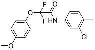 N-(3-CHLORO-4-METHYLPHENYL)-2,2-DIFLUORO-2-(4-METHOXYPHENOXY)ACETAMIDE Struktur