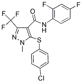 5-[(4-CHLOROPHENYL)SULFANYL]-N-(2,4-DIFLUOROPHENYL)-1-METHYL-3-(TRIFLUOROMETHYL)-1H-PYRAZOLE-4-CARBOXAMIDE Struktur