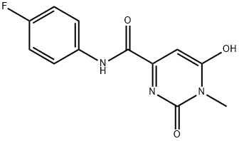 N-(4-FLUOROPHENYL)-6-HYDROXY-1-METHYL-2-OXO-1,2-DIHYDRO-4-PYRIMIDINECARBOXAMIDE Struktur