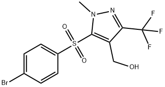 [5-[(4-BROMOPHENYL)SULFONYL]-1-METHYL-3-(TRIFLUOROMETHYL)-1H-PYRAZOL-4-YL]METHANOL Struktur