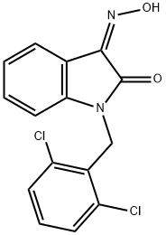 1-(2,6-DICHLOROBENZYL)-1H-INDOLE-2,3-DIONE 3-OXIME Struktur