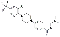 4-(4-[3-CHLORO-5-(TRIFLUOROMETHYL)-2-PYRIDINYL]PIPERAZINO)-N-[(DIMETHYLAMINO)METHYLENE]BENZENECARBOXAMIDE Struktur