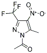 1-ACETYL-3(5)-TRIFLUOROMETHYL-5(3)-METHYL-4-(NITRO)PYRAZOLE Struktur