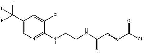 4-[(2-([3-CHLORO-5-(TRIFLUOROMETHYL)-2-PYRIDINYL]AMINO)ETHYL)AMINO]-4-OXO-2-BUTENOIC ACID Struktur