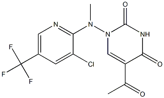 5-ACETYL-1-[[3-CHLORO-5-(TRIFLUOROMETHYL)-2-PYRIDINYL](METHYL)AMINO]-2,4(1H,3H)-PYRIMIDINEDIONE Struktur