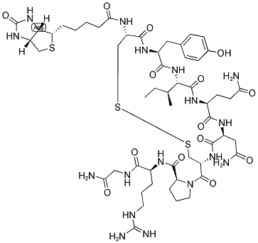 BIOTIN-CYS-TYR-ILE-GLN-ASN-CYS-PRO-ARG-GLY-NH2 Struktur