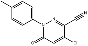 4-CHLORO-1-(4-METHYLPHENYL)-6-OXO-1,6-DIHYDRO-3-PYRIDAZINECARBONITRILE Struktur