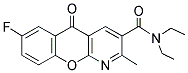 N,N-DIETHYL-7-FLUORO-2-METHYL-5-OXO-5H-CHROMENO[2,3-B]PYRIDINE-3-CARBOXAMIDE Struktur