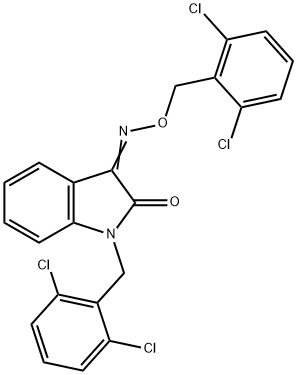 1-(2,6-DICHLOROBENZYL)-1H-INDOLE-2,3-DIONE 3-[O-(2,6-DICHLOROBENZYL)OXIME] Struktur