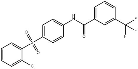 N-(4-[(2-CHLOROPHENYL)SULFONYL]PHENYL)-3-(TRIFLUOROMETHYL)BENZENECARBOXAMIDE Struktur