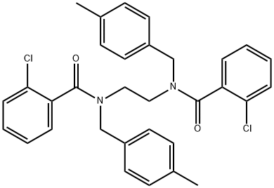 2-CHLORO-N-(2-[(2-CHLOROBENZOYL)(4-METHYLBENZYL)AMINO]ETHYL)-N-(4-METHYLBENZYL)BENZENECARBOXAMIDE Struktur