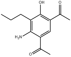 1-(5-ACETYL-2-AMINO-4-HYDROXY-3-PROPYLPHENYL)ETHAN-1-ONE Struktur