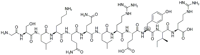 H-GLY-SER-LEU-LYS-GLN-GLN-LEU-ARG-GLU-TYR-ILE-ARG-OH Struktur