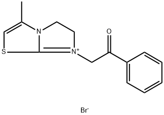 3-METHYL-7-(2-OXO-2-PHENYLETHYL)-5,6-DIHYDROIMIDAZO[2,1-B][1,3]THIAZOL-7-IUM BROMIDE Struktur