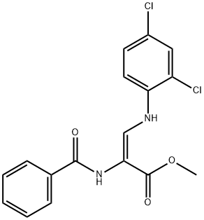 METHYL 2-(BENZOYLAMINO)-3-(2,4-DICHLOROANILINO)ACRYLATE Struktur