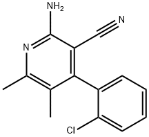 2-AMINO-4-(2-CHLOROPHENYL)-5,6-DIMETHYLNICOTINONITRILE Struktur