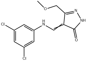 4-[(3,5-DICHLOROANILINO)METHYLENE]-5-(METHOXYMETHYL)-2,4-DIHYDRO-3H-PYRAZOL-3-ONE Struktur