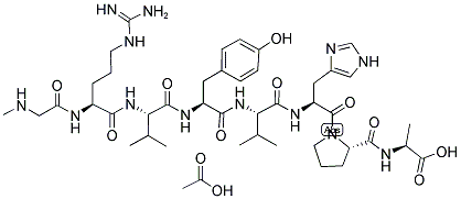 SAR-ARG-VAL-TYR-VAL-HIS-PRO-ALA ACETATE SALT Struktur