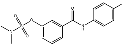 3-[(4-FLUOROANILINO)CARBONYL]PHENYL-N,N-DIMETHYLSULFAMATE Struktur