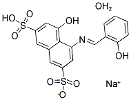 4-HYDROXY-5-(2-HYDROXYBENZYLIDENEAMINO)-NAPHTHALENE-2,7-DISULFONIC ACID MONOSODIUM SALT HYDRATE Struktur