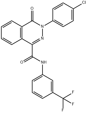 3-(4-CHLOROPHENYL)-4-OXO-N-[3-(TRIFLUOROMETHYL)PHENYL]-3,4-DIHYDRO-1-PHTHALAZINECARBOXAMIDE Struktur