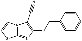 6-(BENZYLSULFANYL)IMIDAZO[2,1-B][1,3]THIAZOLE-5-CARBONITRILE Struktur