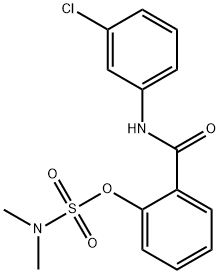 2-[(3-CHLOROANILINO)CARBONYL]PHENYL-N,N-DIMETHYLSULFAMATE Struktur