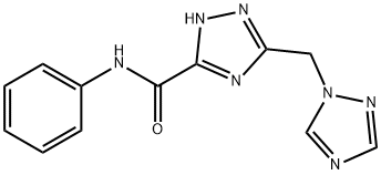 N-PHENYL-3-(1H-1,2,4-TRIAZOL-1-YLMETHYL)-1H-1,2,4-TRIAZOLE-5-CARBOXAMIDE Struktur