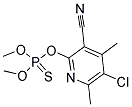 5-CHLORO-2-[(DIMETHOXYPHOSPHOROTHIOYL)OXY]-4,6-DIMETHYLNICOTINONITRILE Struktur