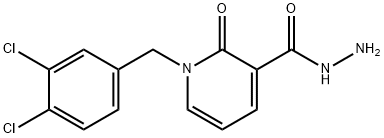 1-(3,4-DICHLOROBENZYL)-2-OXO-1,2-DIHYDRO-3-PYRIDINECARBOHYDRAZIDE Struktur