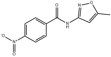 N-(5-METHYLISOXAZOL-3-YL)(4-NITROPHENYL)FORMAMIDE Struktur