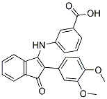 3-((2-(3,4-DIMETHOXYPHENYL)-1-OXOINDEN-3-YL)AMINO)BENZOIC ACID Struktur