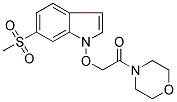 6-[[[(METHYLSULPHONYL)INDOL-1-YL]OXY]METHYL]CARBONYLMORPHOLINE Struktur