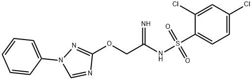 2,4-DICHLORO-N-(2-[(1-PHENYL-1H-1,2,4-TRIAZOL-3-YL)OXY]ETHANIMIDOYL)BENZENESULFONAMIDE Struktur