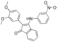 2-(3,4-DIMETHOXYPHENYL)-3-((3-NITROPHENYL)AMINO)INDEN-1-ONE Struktur