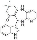 2,10,12-TRIAZA-9-INDOL-3-YL-5,5-DIMETHYLTRICYCLO[9.4.0.0(3,8)]PENTADECA-1(15),3(8),11(12),13-TETRAEN-7-ONE Struktur