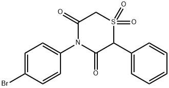 4-(4-BROMOPHENYL)-2-PHENYL-1LAMBDA6,4-THIAZINANE-1,1,3,5-TETRAONE Struktur