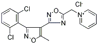 1-((3-[3-(2,6-DICHLOROPHENYL)-5-METHYLISOXAZOL-4-YL]-1,2,4-OXADIAZOL-5-YL)METHYL)PYRIDINIUM CHLORIDE Struktur