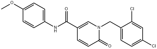 1-(2,4-DICHLOROBENZYL)-N-(4-METHOXYPHENYL)-6-OXO-1,6-DIHYDRO-3-PYRIDINECARBOXAMIDE Struktur