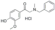 2-(BENZYLMETHYLAMINO)-4'-HYDROXY-3'-METHOXYACETOPHENONE HYDROCHLORIDE Structure