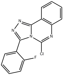 5-CHLORO-3-(2-FLUOROPHENYL)[1,2,4]TRIAZOLO[4,3-C]QUINAZOLINE Struktur